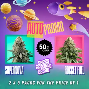 Stellar Autoflower Bundle featuring Galactic Grape Auto and Cosmic Cupcake Auto by Supernatural Seeds UK